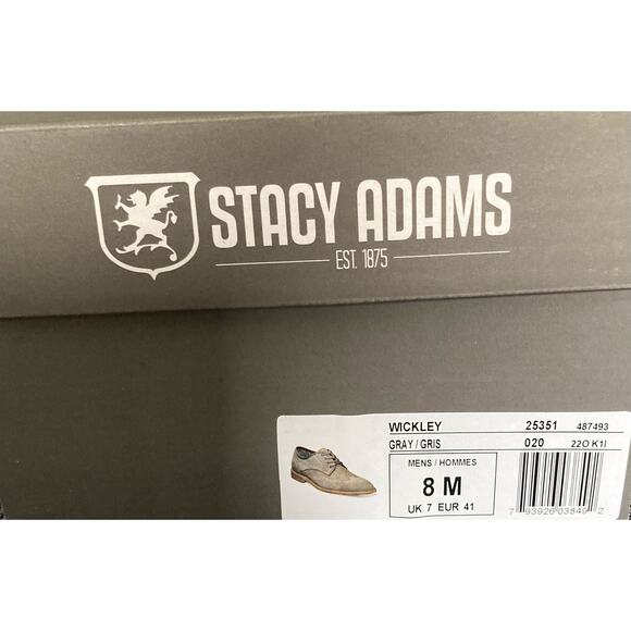 Stacy Adams Wickley Men\'s Shoes 8M Gray